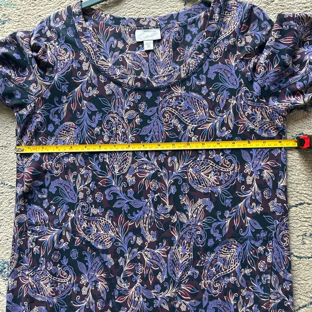XPS J. Jill Fit Paisley Print dress in Purple and Blue and black prints. - Picture 8 of 10